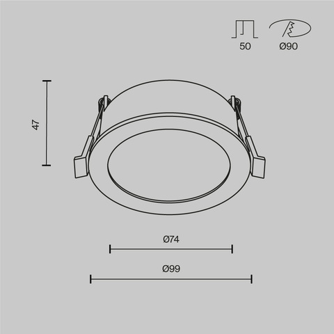 Встраиваемый светильник Maytoni Orb DL130-GX53-W