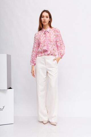 LUISA CERANO Брюки - палаццо с эластичной вставкой по поясу