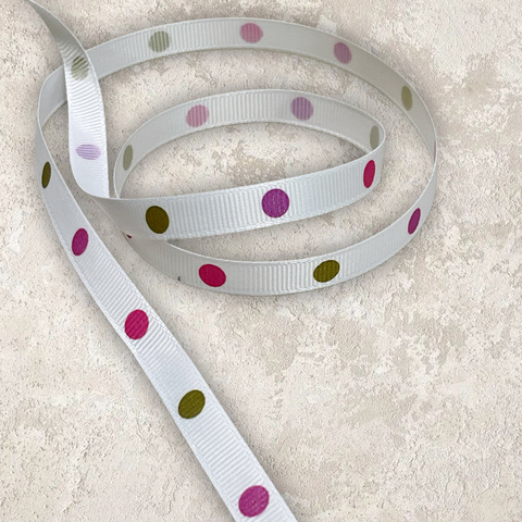 Лента атласная  2,5см пасхальные яйца №2(1метр)