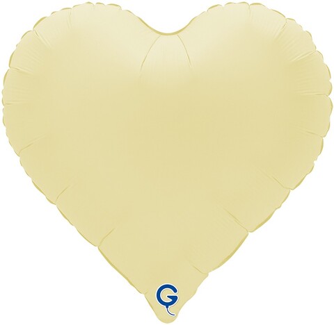 Г 18''/46 см, Сердце, Матовый, Сливочное масло, 1 шт.