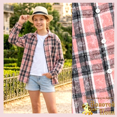 Рубашка стразы подр д (10-15) 260415-WD111