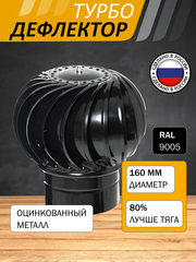 Турбодефлектор TD160, чёрный