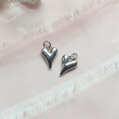 УЦЕНКА!!! Подвеска Сердце, 14*10 мм, родий, У086