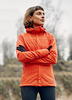 Элитная куртка для лыж и зимнего бега Gri Темп женская оранжевая