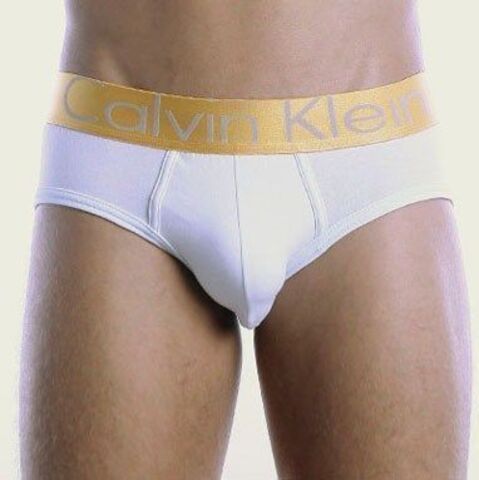 Мужские трусы брифы Calvin Klein Brief Steel Golden White