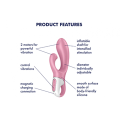 Вибратор-кролик Air pump bunny 2 Satisfyer розовый