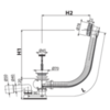 Слив-перелив Alcaplast A55K-120
