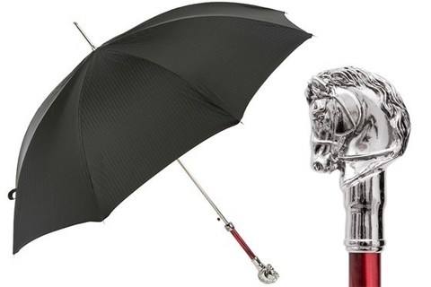 Зонт-трость Pasotti Elegant Umbrella, Silver Horse,  Италия (арт.478 5973-2 W41PR)