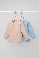 кофточка для новорожденных  К 300450-2уп/белые кораблики,штиль