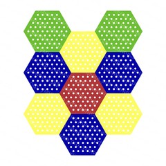 Настенная панель «Соты» 9 штук