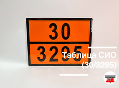Таблица Опасный груз 30/3295 (углеводы жидкие н.у.к.)