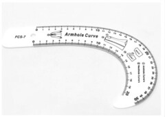 Лекало портновское FCS-7, 25х5х0,4 см