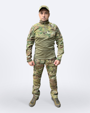 Тактический костюм Combat Multicam с наколенниками – MAXTACS / Gongtex