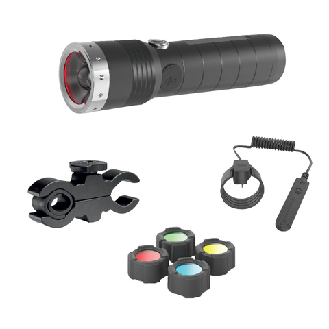 Фонарь светодиодный LED Lenser MT10 с аксессуарами, черный, 1000 лм, аккумулятор