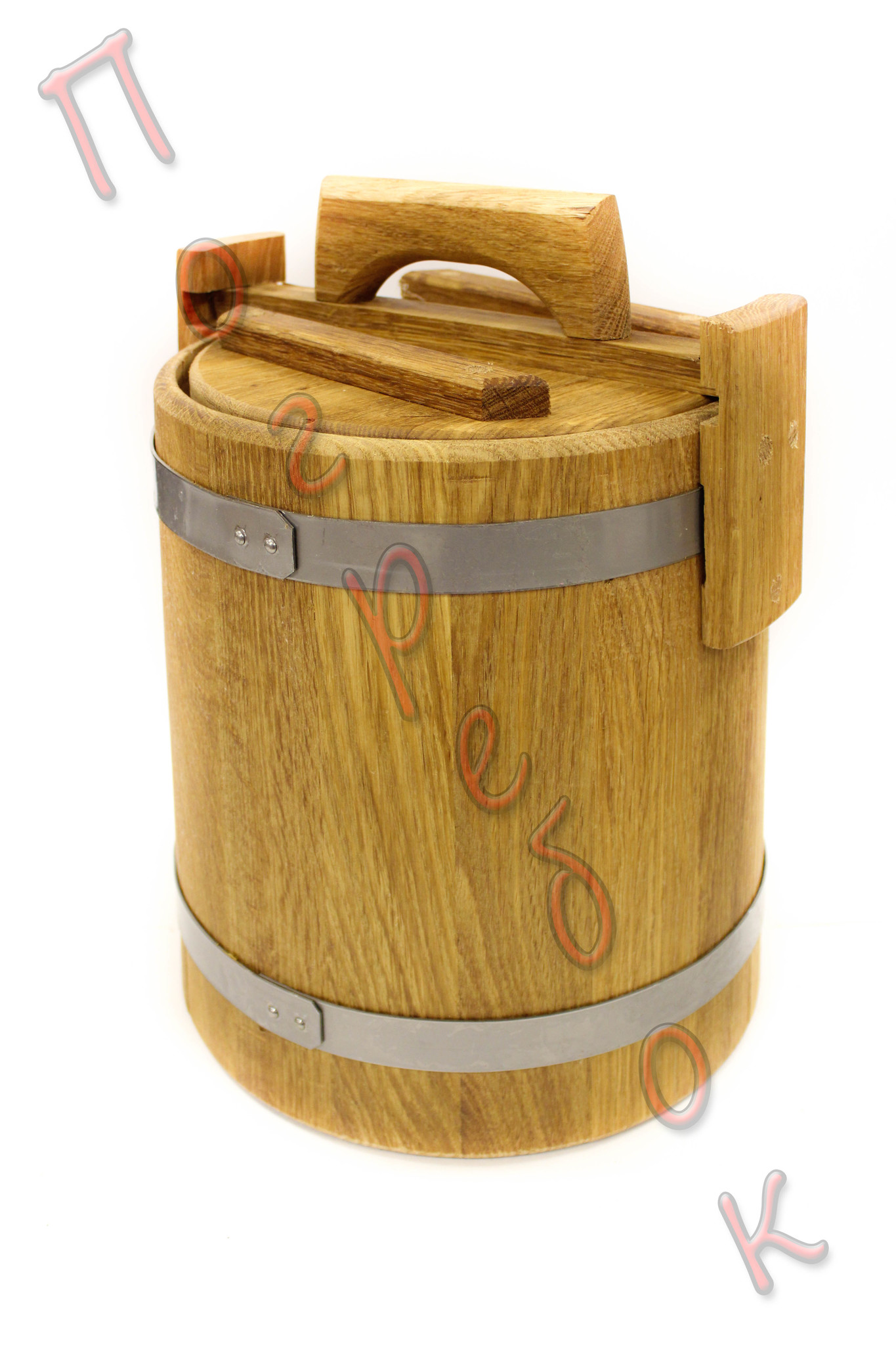 Купить Кадка 10л дубовая с гнетом по цене производителя в СПб