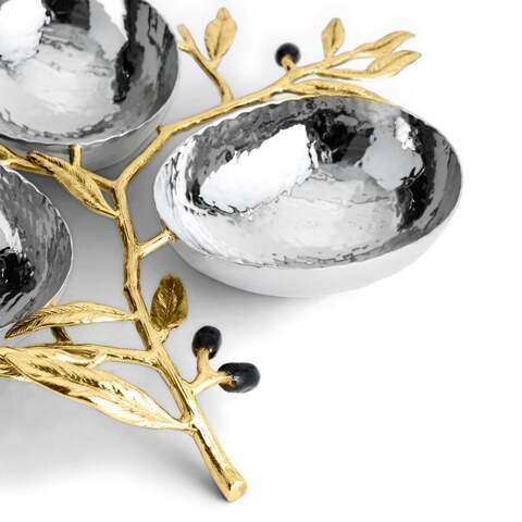 Менажница трехсекционная 27х22см Michael Aram Оливковая ветвь