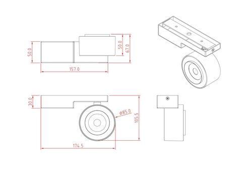 Накладной светодиодный светильник Maytoni Treo C062CL-L12W4K