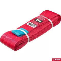 ЗУБР СТП-5/3, красный, г/п 5 т, длина 3 м, текстильный петлевой строп (43555-5-3)