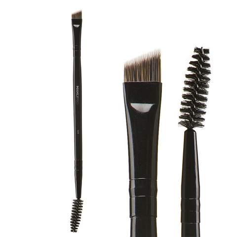 Manly PRO Кисть К129 двухсторонняя многофункциональная для подводки, расчесывания ресниц, прорисовки и укладки бровей
