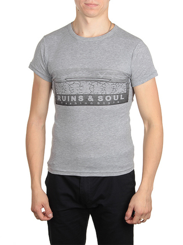 18666-1 футболка мужская, серая