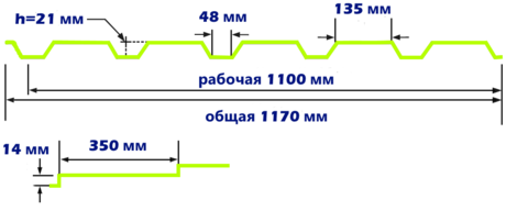 Металлочерепица Синий ультра