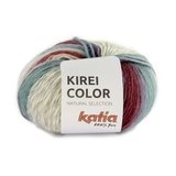 Пряжа Katia Kirei 305 красно-коричневый-жемчужный-голубой