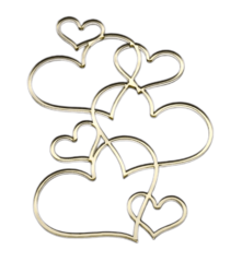 Топпер зеркальный СЕРДЦА