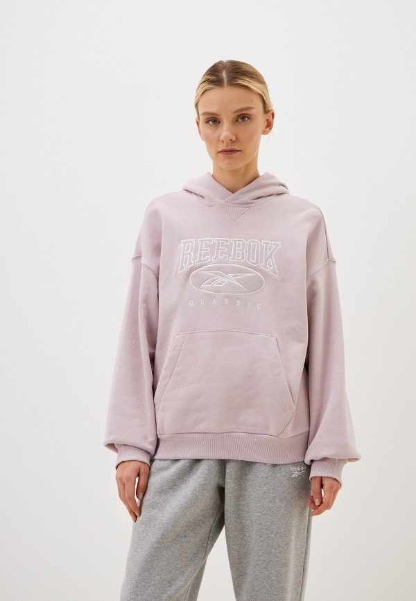 Pink reebok hoodie sale