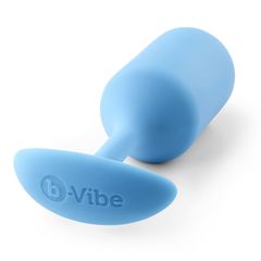 Голубая пробка для ношения B-vibe Snug Plug 3 - 12,7 см. - 