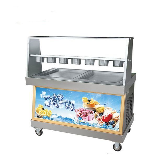 Фризер для ролл мороженого KCB-2Y Foodatlas (контейнеры, световой короб, стол для топпингов)
