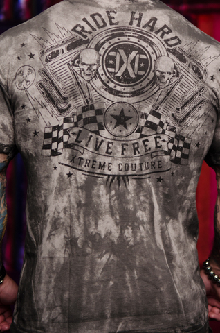 Xtreme Couture | Футболка мужская OIL SLICK X1776 от Affliction принт на спине