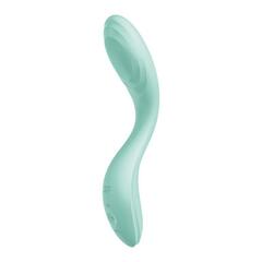 Мятный вибромассажер Rrrolling Pleasure с движущимся шариком - 23 см. - 