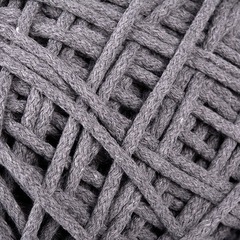 Шнур для макраме круглый х/б, 6 мм, пр-во Беларусь, серый