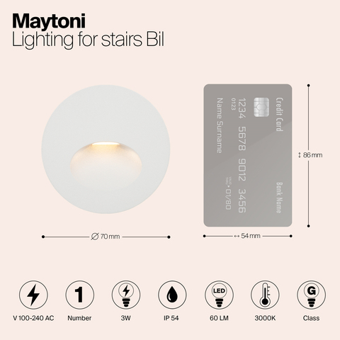 Светодиодная подсветка Maytoni Bil O015SL-L3W3K