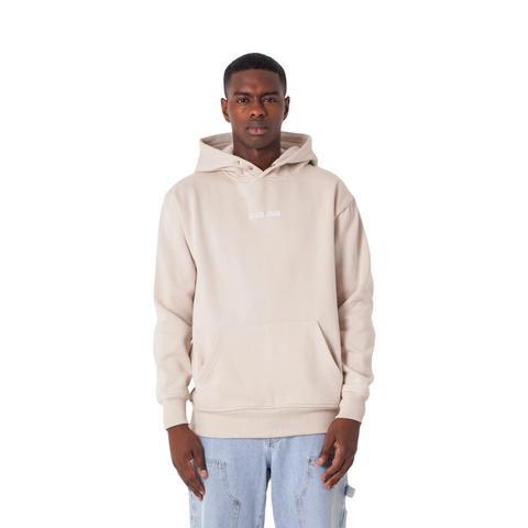 Light Beige Gothic Logo Print Sweatshirt