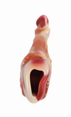 MPets игрушка для собак Карнивор голень, вкус бекона, красная 14.5 x 5.8 x 4.4 см