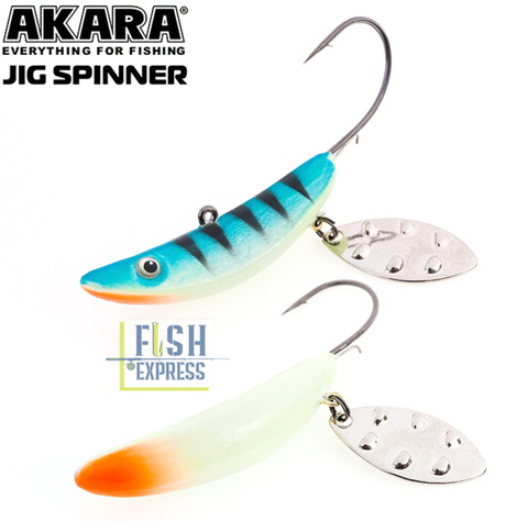 Приманка Akara Jig Spinner 50 мм 35 гр. 24p (фосфорный)