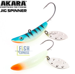 Приманка Akara Jig Spinner 50 мм 35 гр. 24p (фосфорный)