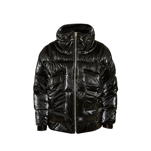 Oversized padded down jacket black