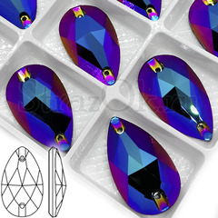 Подобрать пришивные стразы для купальника Magic Mist -  черные стразы с разноцветным, радужным блеском, Drop