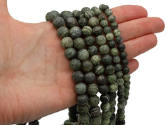 Нить бусин из змеевика 6,5мм