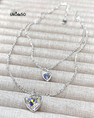 Колье двухрядное UNO de 50 с треугольными подвесками