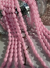 Нить бусин для украшений Капля 9,5х13,5мм, "Майорка-Сакура" (имитация)