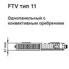 Радиатор Kermi FTV 11 300х1300