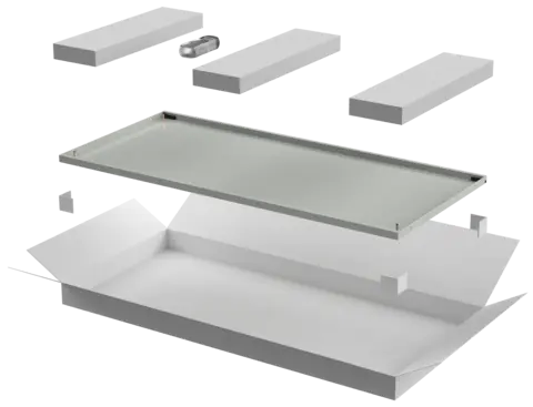 ITK LINEA N Дверь металлическая 800мм шкафа 42U сер.