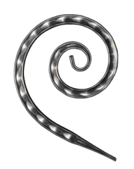 кованый элемент запятая с декором 280х180