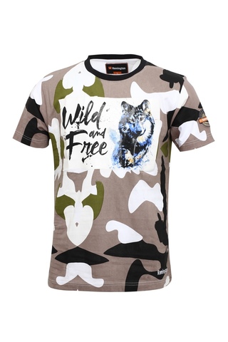 Футболка Remington Men’s Short Sleeve R- Neck Tshirt AOP Camouflage Grey