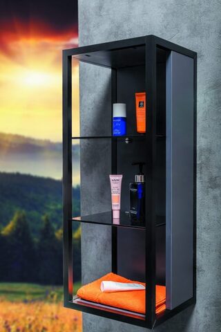 Boheme Loft 895-A Пенал, цвет: антрацит, черный