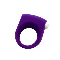 Фиолетовое эрекционное кольцо Puggle Vibrating Ring with Bullet - 