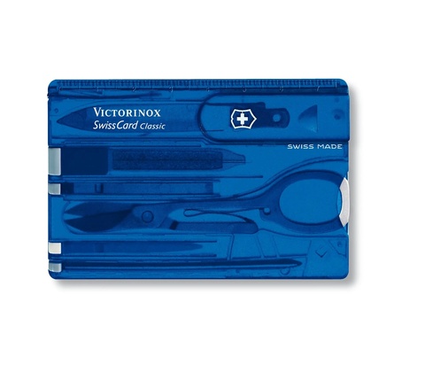 Швейцарская карта Victorinox SwissCard Blue Transparent (0.7122.T2)